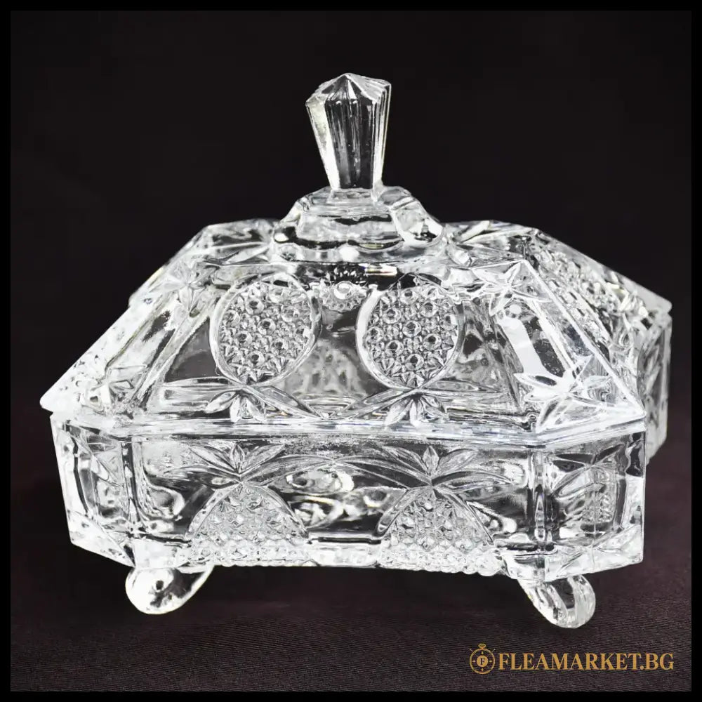 Кристална кутия с капак - antique