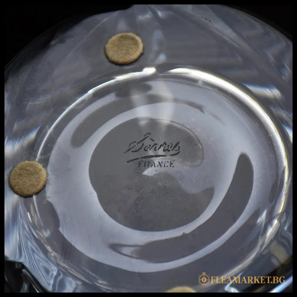 Кристална ледарка с хромова дръжка - Cristal de Sèvres Франция (092108261239) - Стъклен предмет