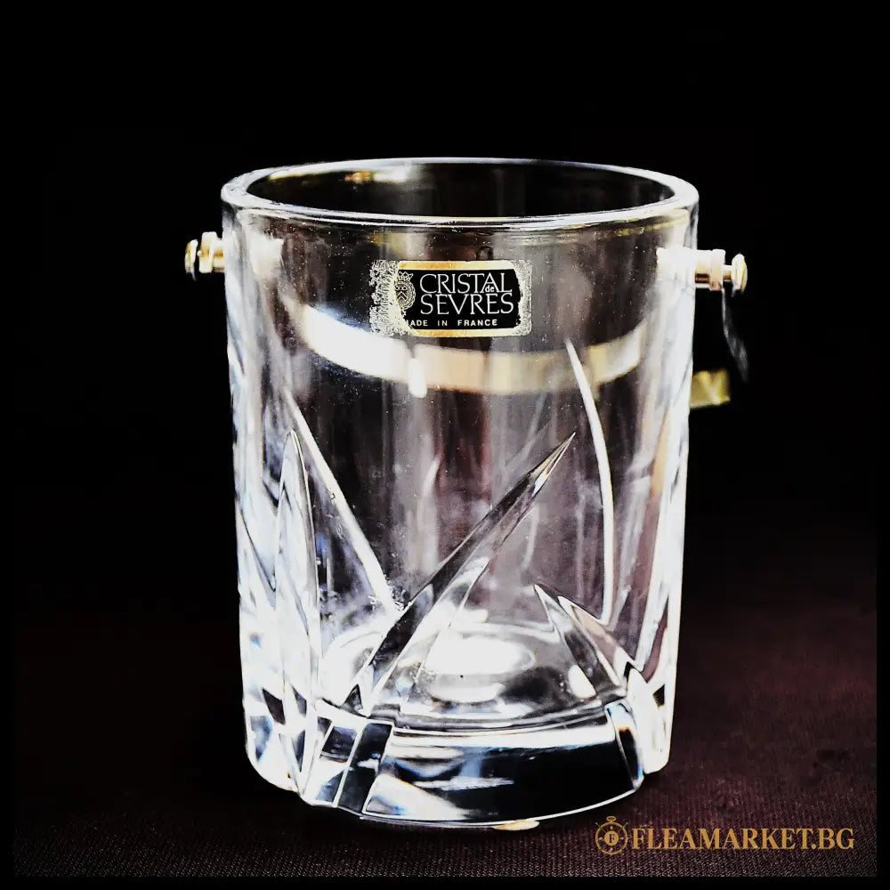 Кристална ледарка с хромова дръжка - Cristal de Sèvres Франция (092108261239) - Стъклен предмет