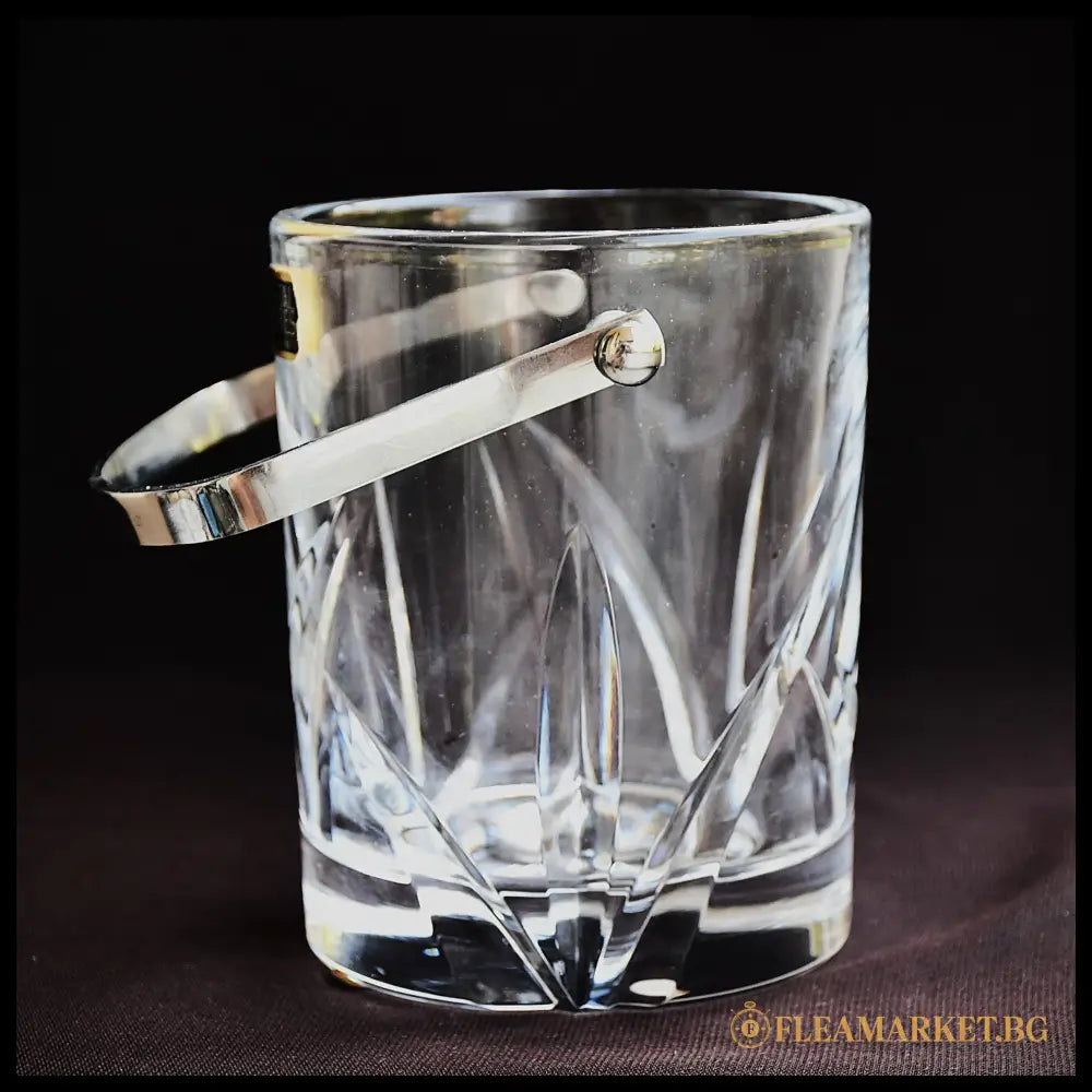 Кристална ледарка с хромова дръжка - Cristal de Sèvres Франция (092108261239) - Стъклен предмет