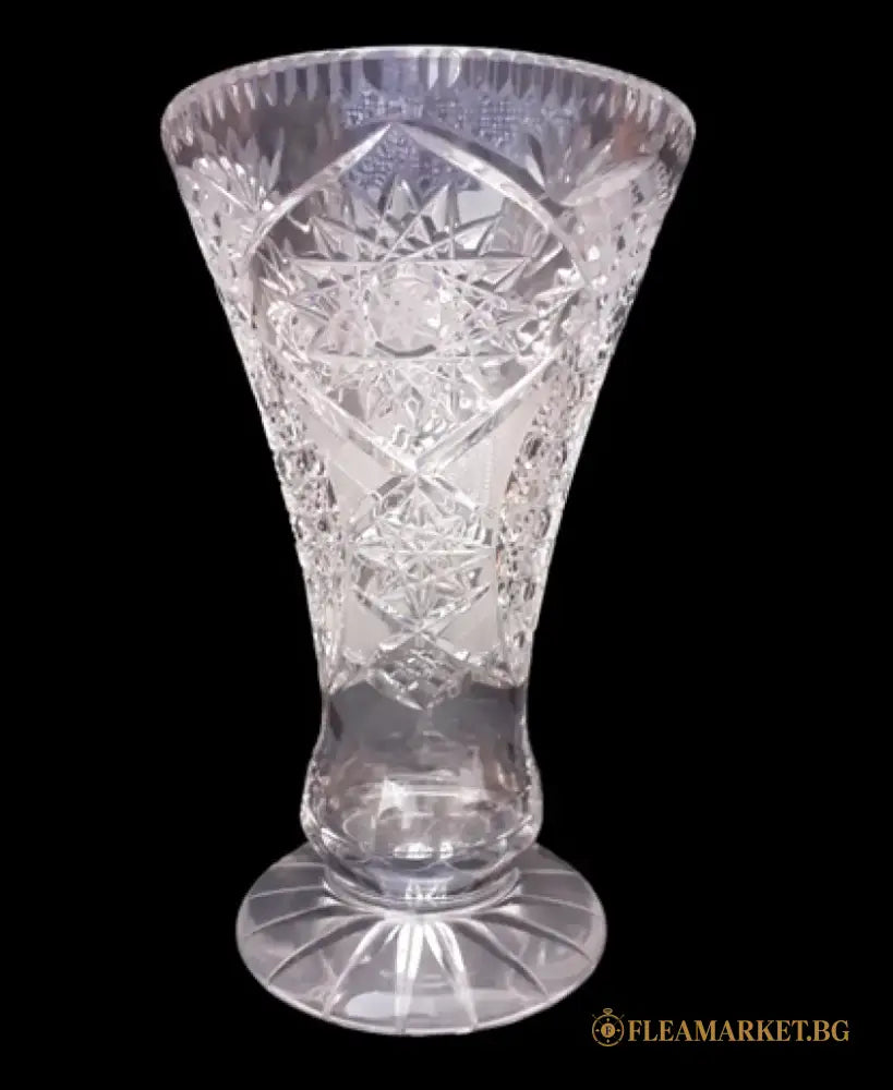 Кристална ваза - ръчна изработка - antique