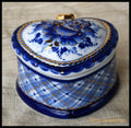 Кутия за бижута с форма на сърце от Гжел Русия - antique