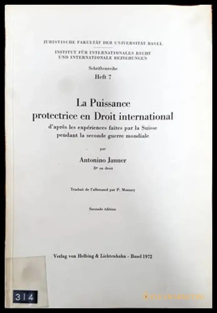 La Puissance protectrice en Droit international - Книги