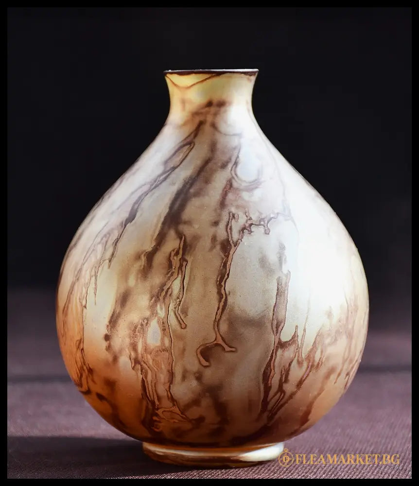 Loetz - малка ваза Art Nouveau иридесцентно стъкло Бохемия ранен 20-и век (092207261331) - Стъклена ваза