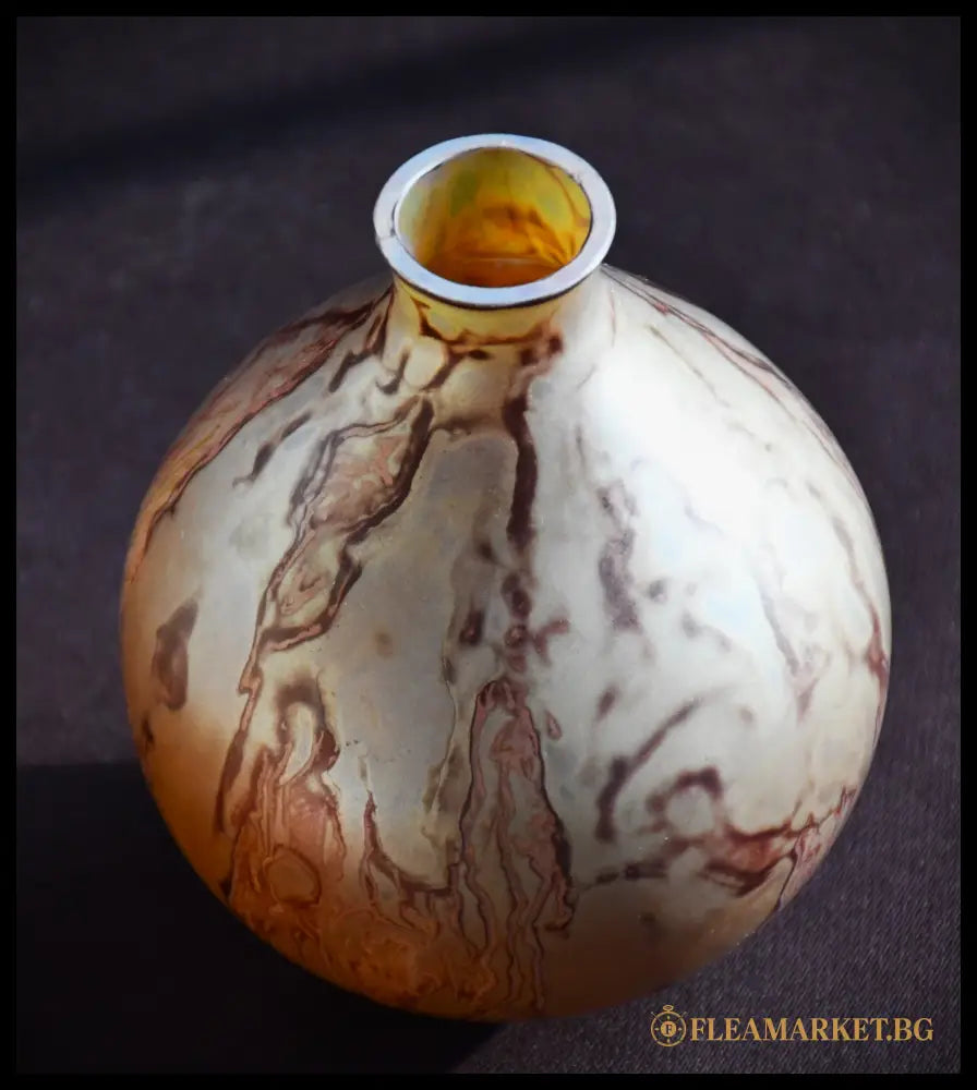 Loetz - малка ваза Art Nouveau иридесцентно стъкло Бохемия ранен 20-и век (092207261331) - Стъклена ваза