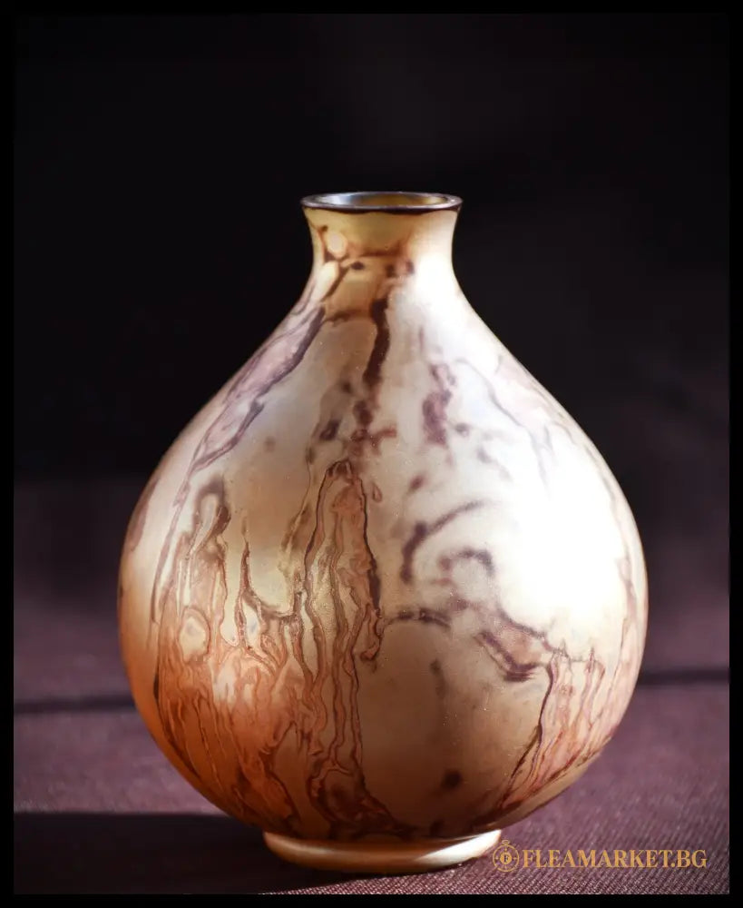 Loetz - малка ваза Art Nouveau иридесцентно стъкло Бохемия ранен 20-и век (092207261331) - Стъклена ваза