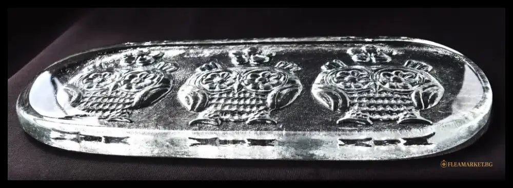 Масивна кристална дъска за сервиране - antique