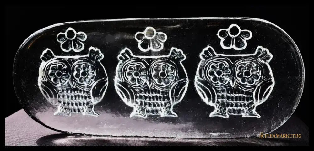 Масивна кристална дъска за сервиране - antique