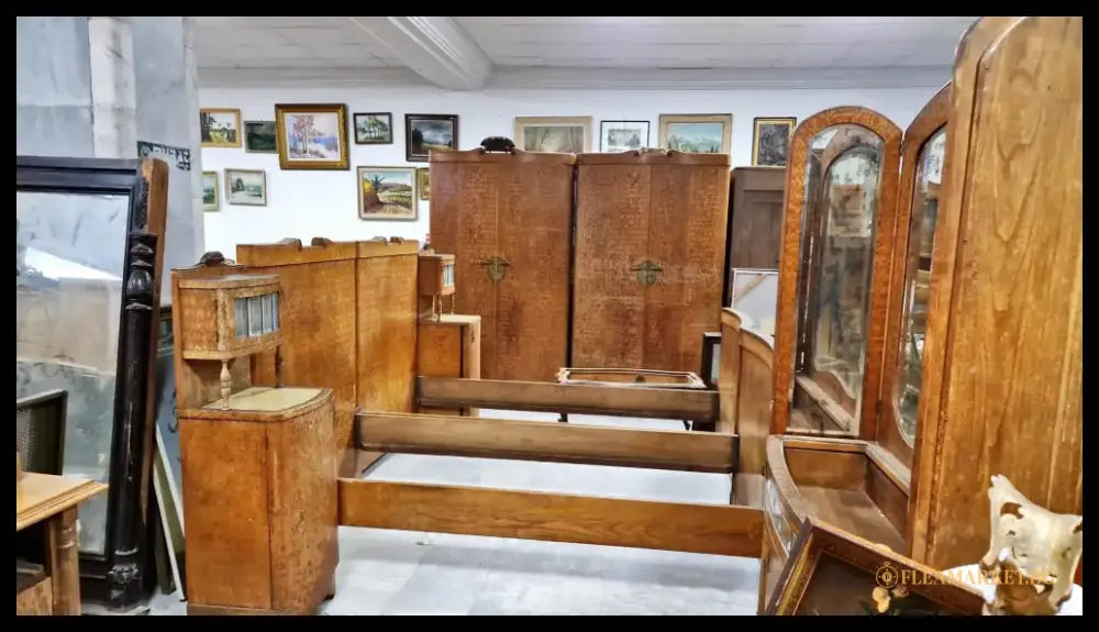 Мебели за спалня комплект (Птичи явор 1920-1930) - antique