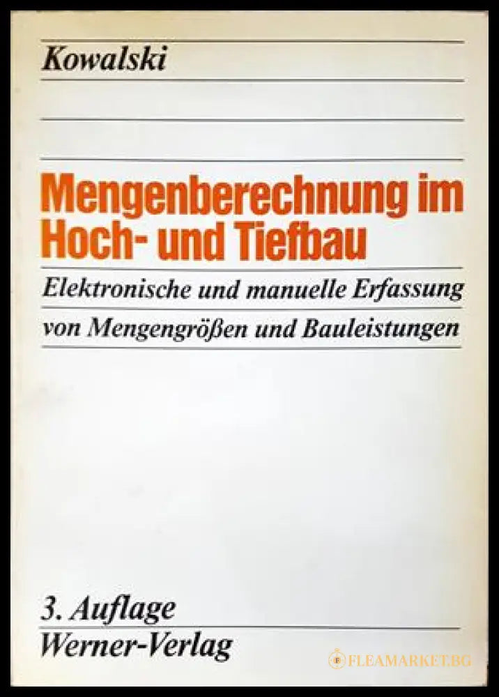 Mengenberechnung im Hoch- und Tiefbau - корица