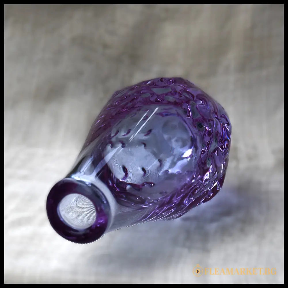 Милослав Клингер - авторска ваза неодимиево стъкло Zelezny Brod Glassworks Чехословакия 1960-те (092207265029)