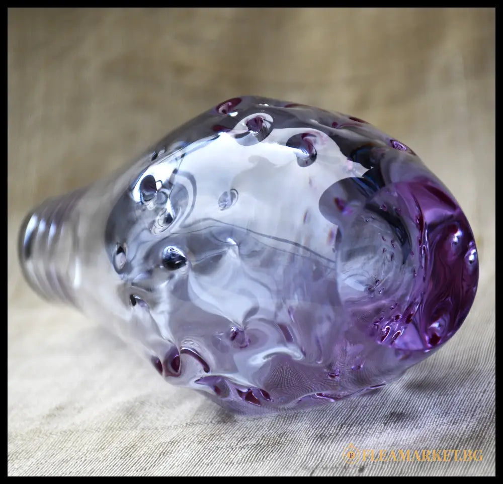 Милослав Клингер - авторска ваза неодимиево стъкло Zelezny Brod Glassworks Чехословакия 1960-те (092207265029)