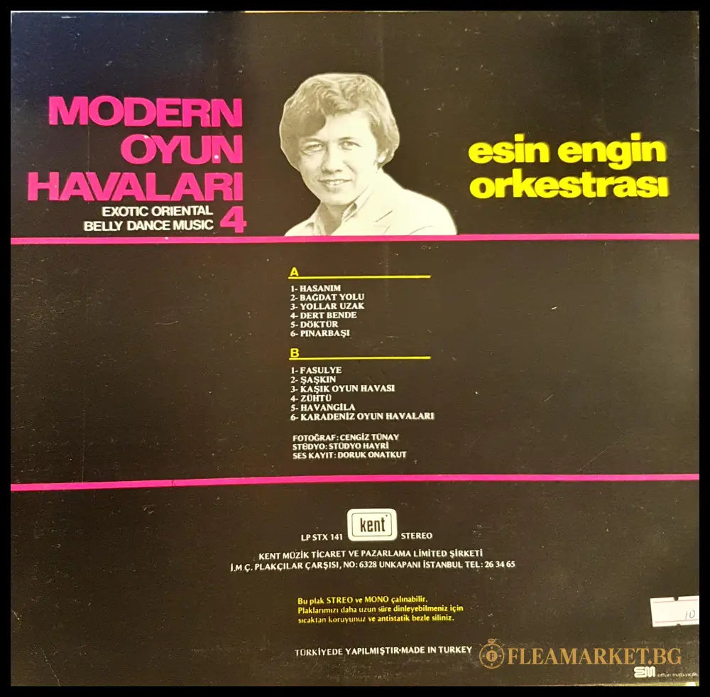 Modern Oyun Havaları 4 – Esin Engin Orkestr ası, задна корица