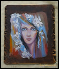 ’Момиче с бели цветя’ Миглена Кирилова - antique