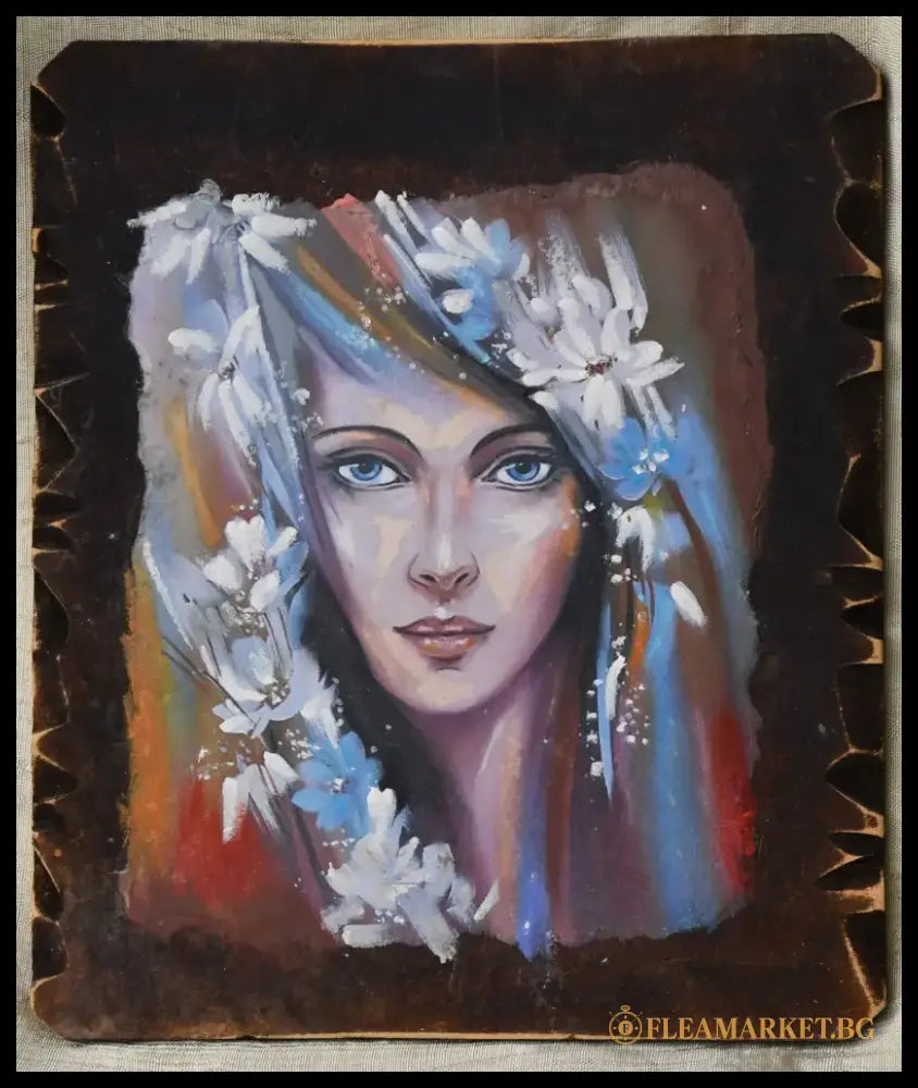 ’Момиче с бели цветя’ Миглена Кирилова - antique