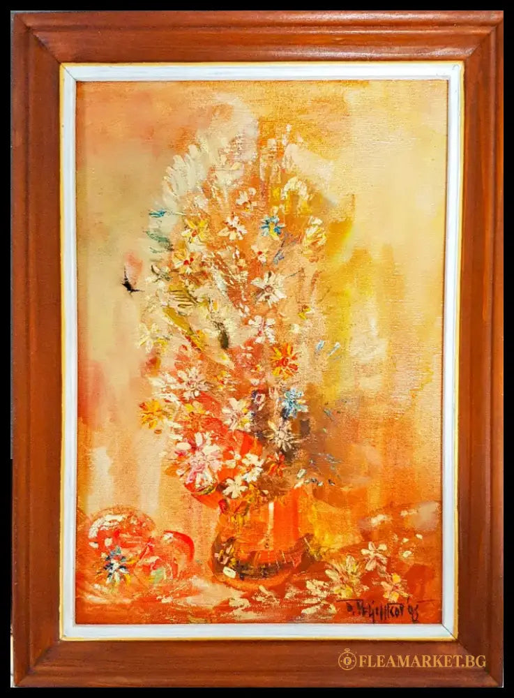 Натюрморт ’Still life flowers’- масло от Димитър Величков- 2008 година (1097) - Картина