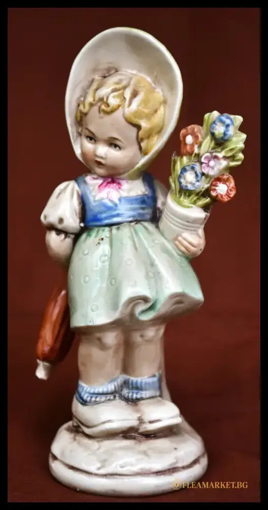 Немска фигура от 1930-те. Полихромна керамика. - antique