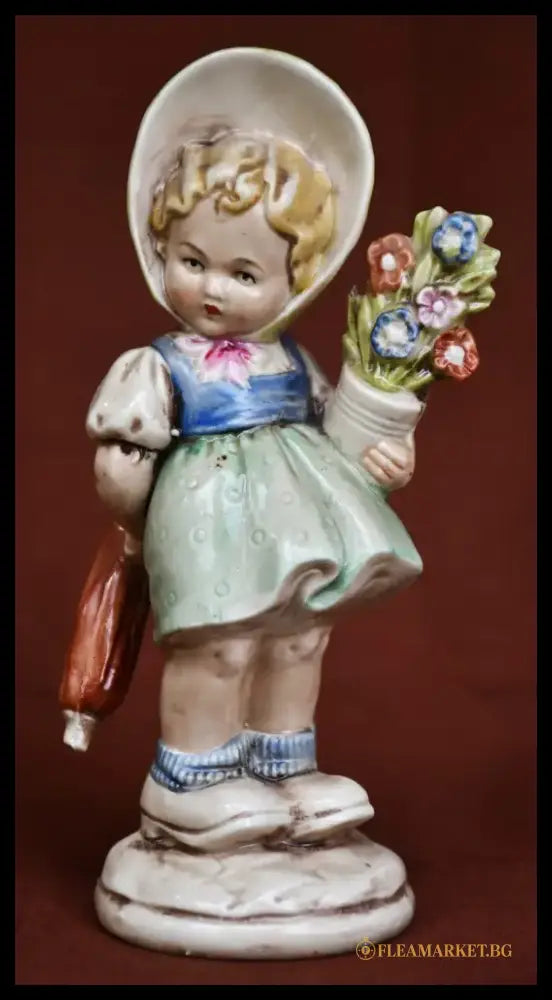 Немска фигура от 1930-те. Полихромна керамика. - antique