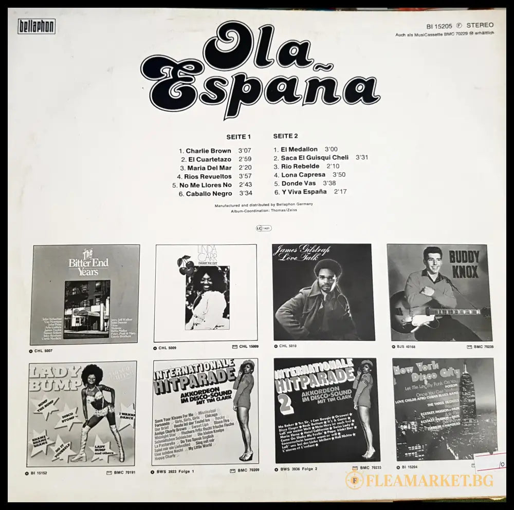 Ola España – задна корица с програма