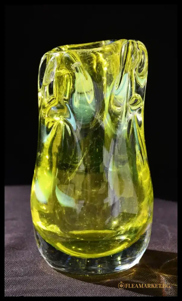 Органична ваза Tarbeklaas. Винтидж. Ръчна работа. - antique