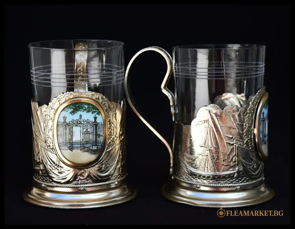 Оригинални съветски чаши за чай () (169513) - antique