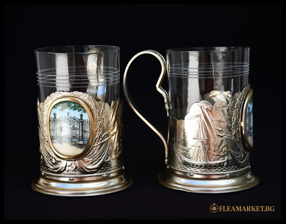Оригинални съветски чаши за чай () (169513) - antique