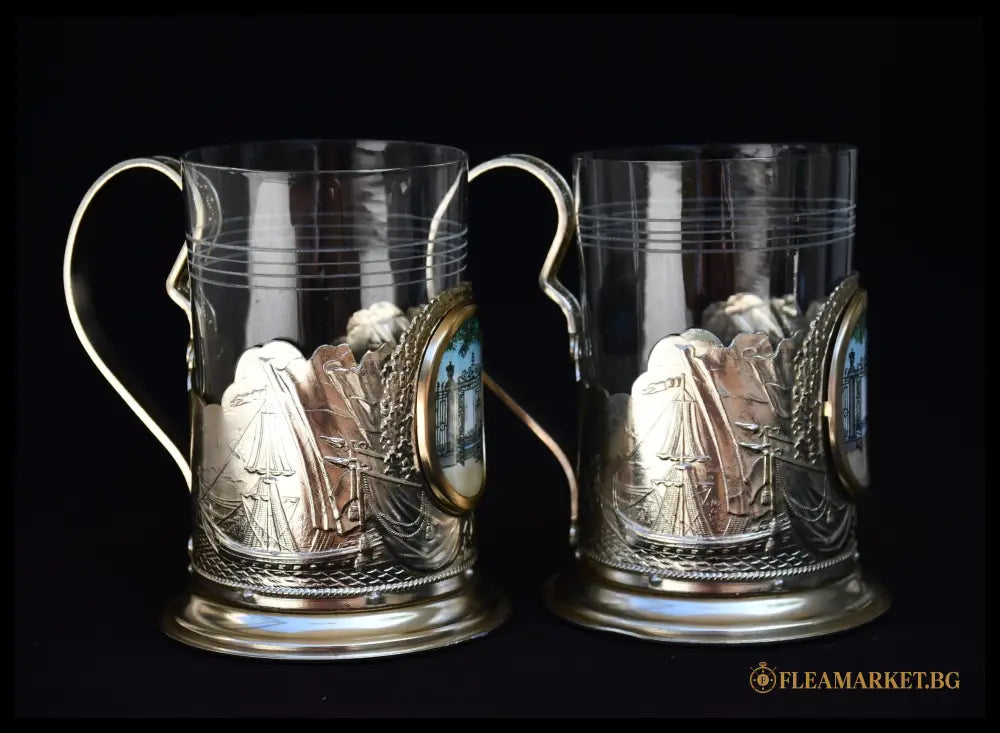Оригинални съветски чаши за чай () (169513) - antique