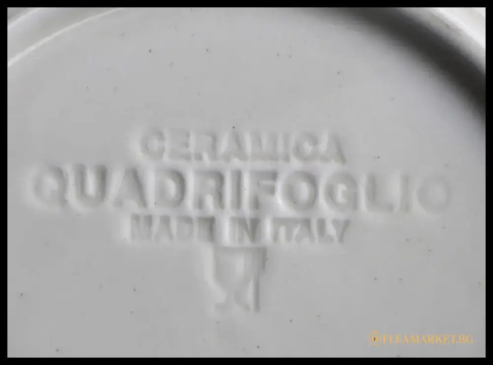Пълен комплект (6) винтидж чинии на Quadrifoglio - antique