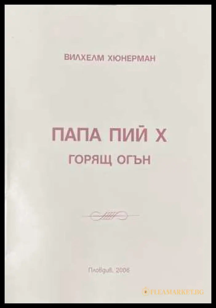 Папа Пий X - Вилхелм Хюнерман