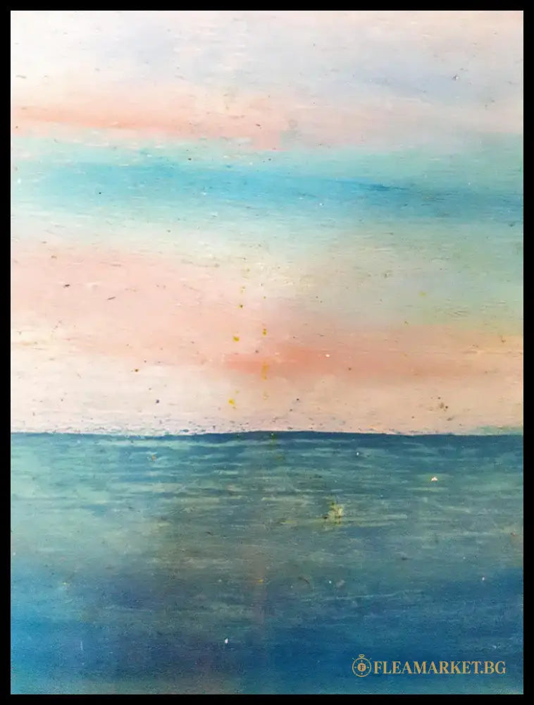 Пейзаж с морски скали, масло от неизвестен автор (1074) - Картина