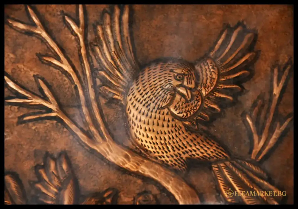 Персийски меден релеф в рамка ’хатам’ - antique