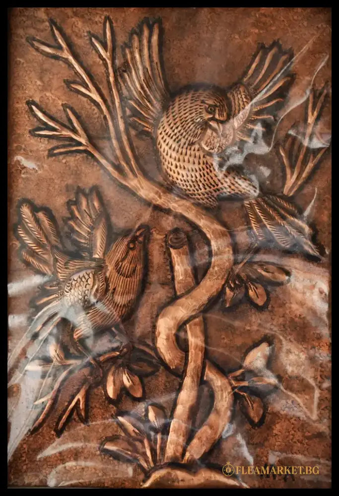Персийски меден релеф в рамка ’хатам’ - antique