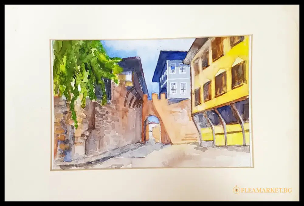 Красива стара къща — акварел, основна снимка
