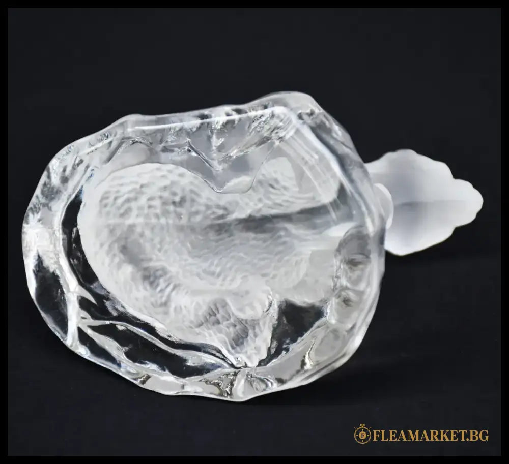 Полярна мечка с мечето си - кристална скулптура на SEA Glasbruk Kosta - antique