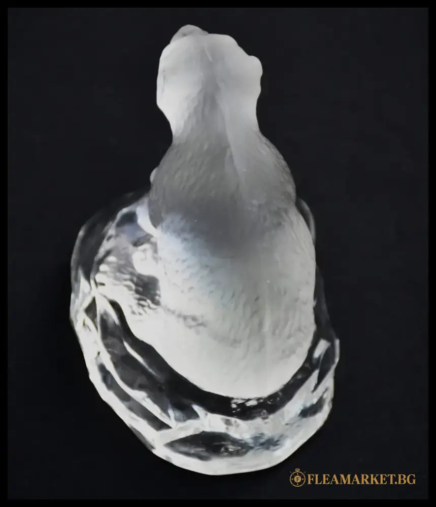 Полярна мечка с мечето си - кристална скулптура на SEA Glasbruk Kosta - antique