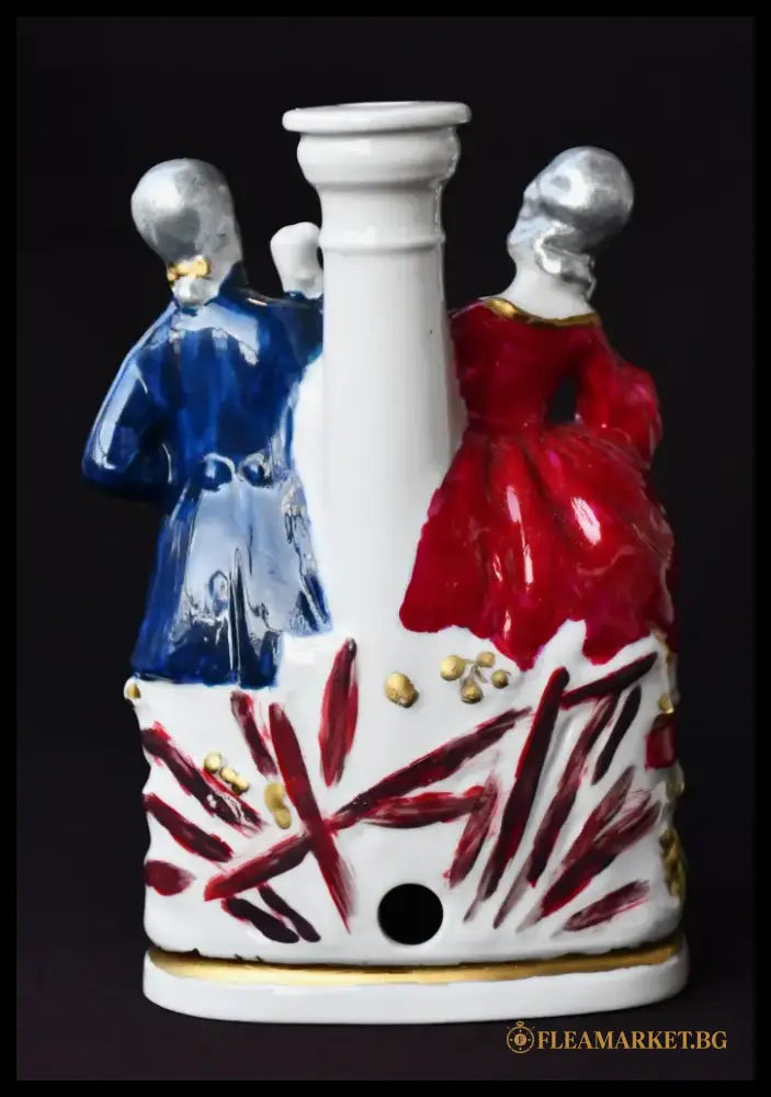 Порцеланова двойна фигура ’Галантна сцена’ - Lippelsdorf - antique