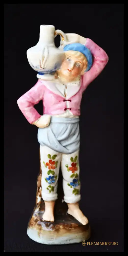 Порцеланова фигура ’Момче със стомна’ - antique