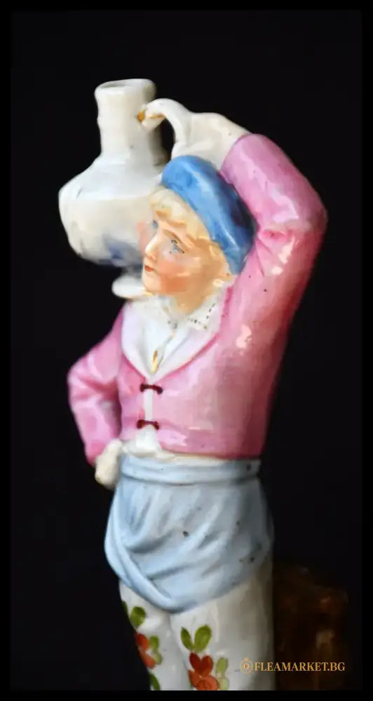 Порцеланова фигура ’Момче със стомна’ - antique