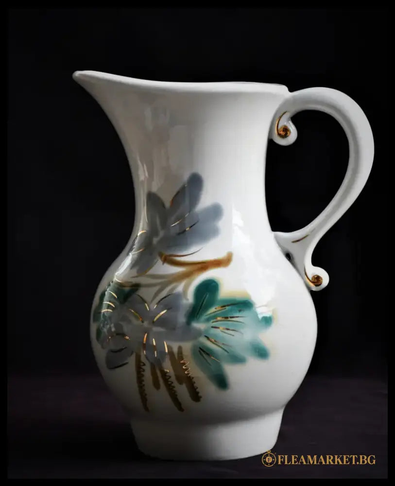Порцеланова кана СССР ръчно рисувана - antique