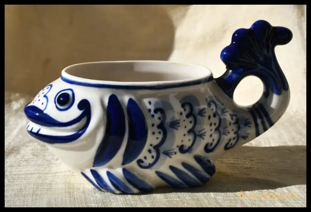 Порцеланова риба на Гжел - antique