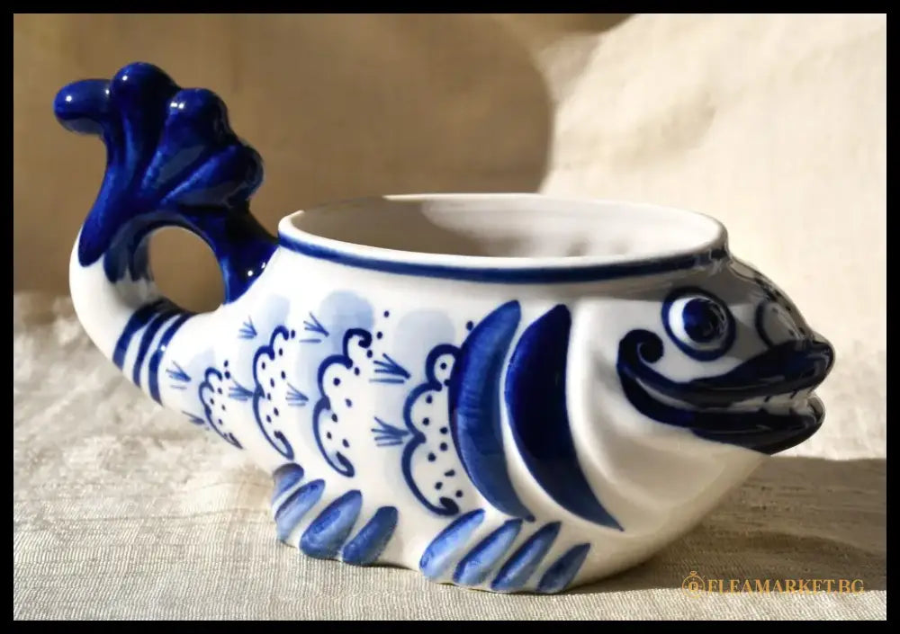 Порцеланова риба на Гжел - antique