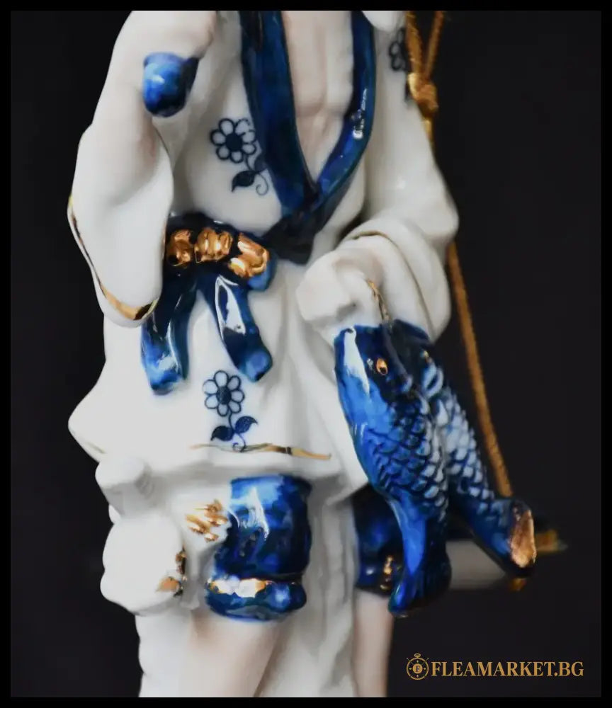 Порцеланова статуетка ’Старият рибар’ - antique