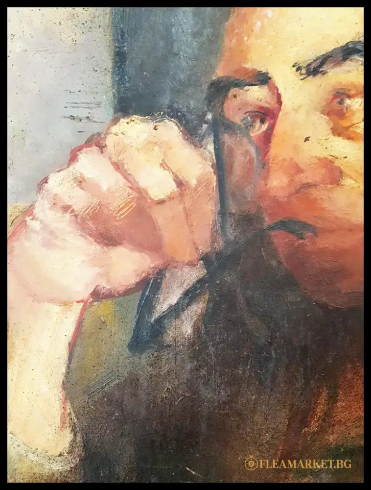 Портрет на интелектуалец- масло от неизвестен автор (1213) - Картина