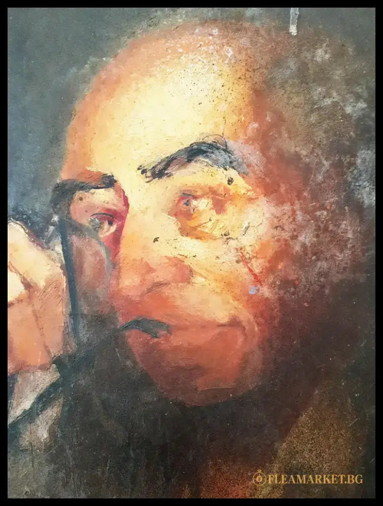 Портрет на интелектуалец- масло от неизвестен автор (1213) - Картина