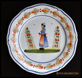 Ръчно рисувана чиния ’Henriot Quimper’ - antique