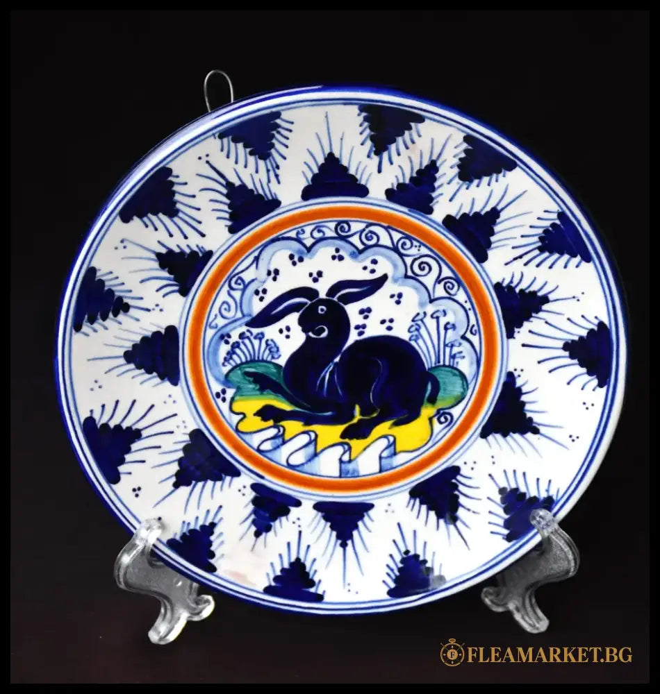 Ръчно рисувана чиния Melandri от Фаенца. Подписана. - antique