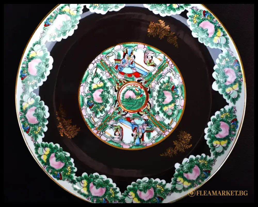 Ръчно рисувана китайска чиния винтидж - antique