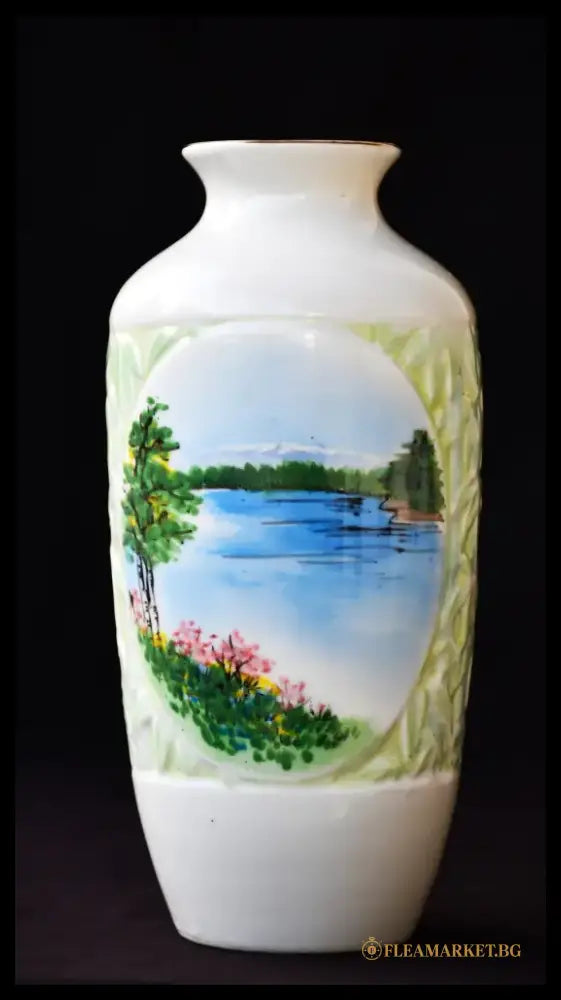 Ръчно рисувана порцеланова ваза - antique