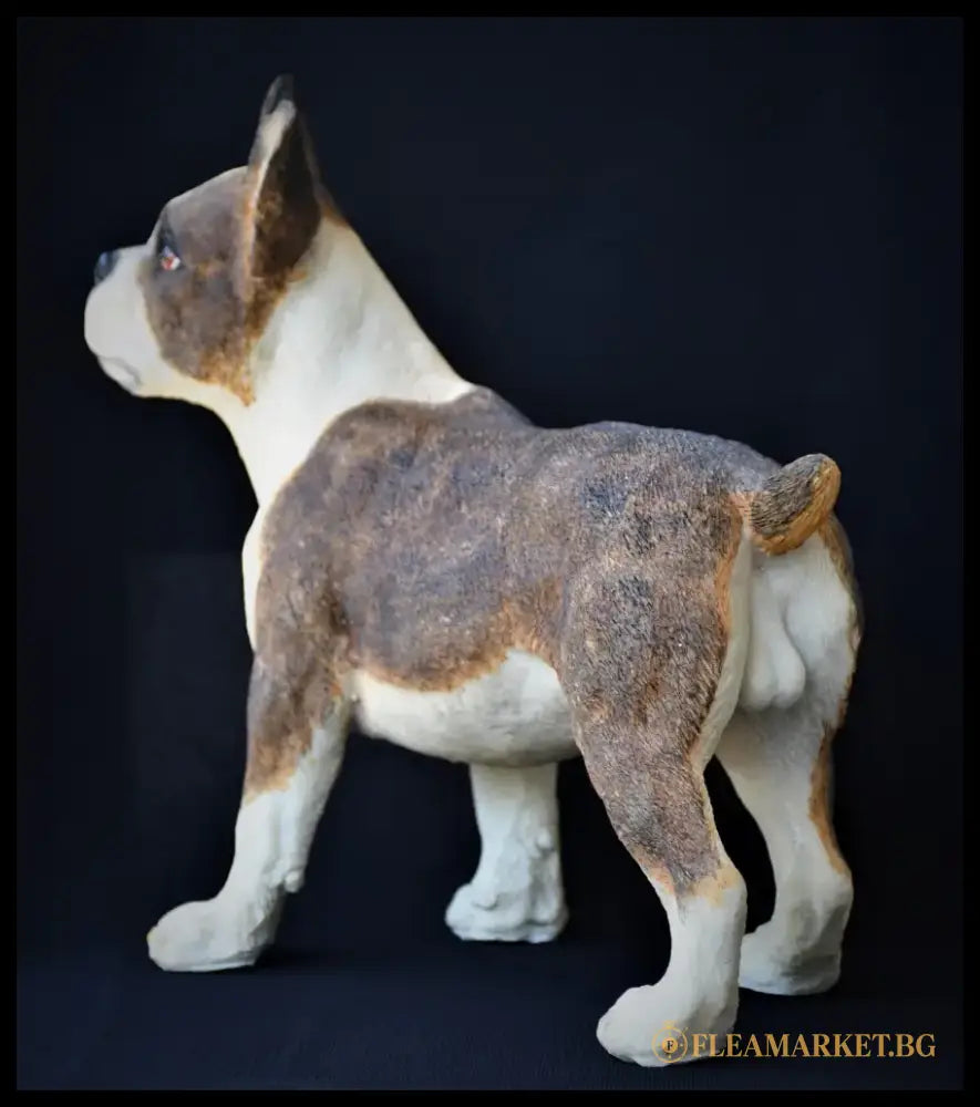 Реалистична скулптура на Boston Terrier - antique