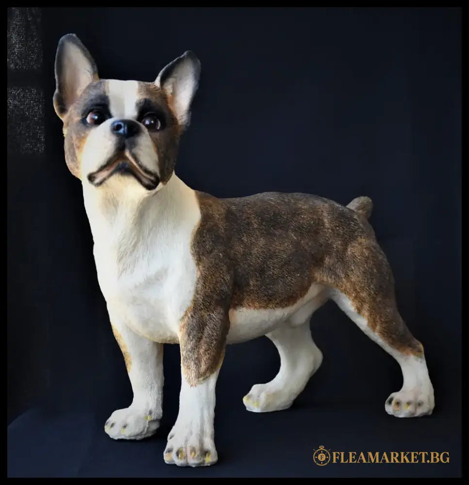 Реалистична скулптура на Boston Terrier - antique